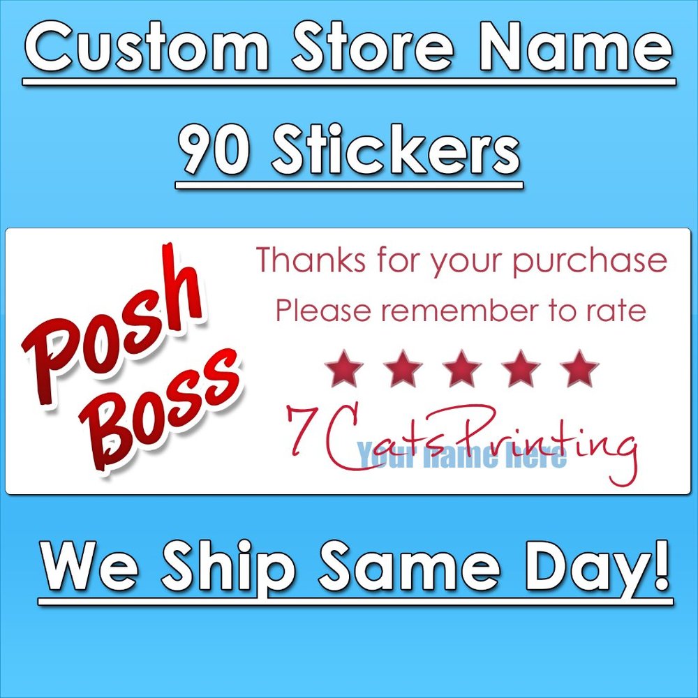 Poshmark Thank You Stickers